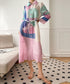 Pastel Geometry Pleated Dress